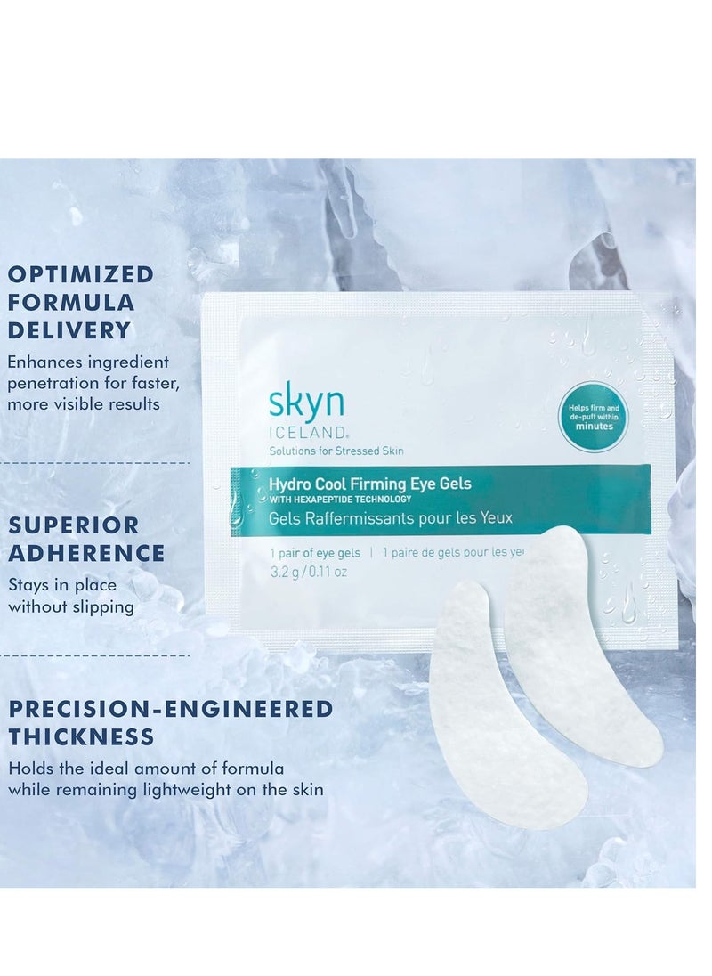 skyn ICELAND Hydro Cool Firming Under Eye Patches with Peptides and Coenzyme Q10 Instant Cooling Relief for Tired Puffy Eyes, 16 Pairs