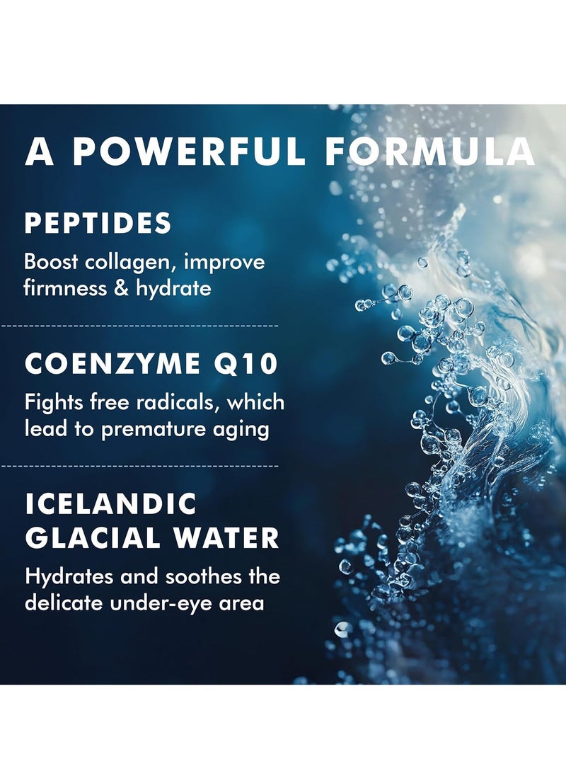 skyn ICELAND Hydro Cool Firming Under Eye Patches with Peptides and Coenzyme Q10 Instant Cooling Relief for Tired Puffy Eyes, 16 Pairs