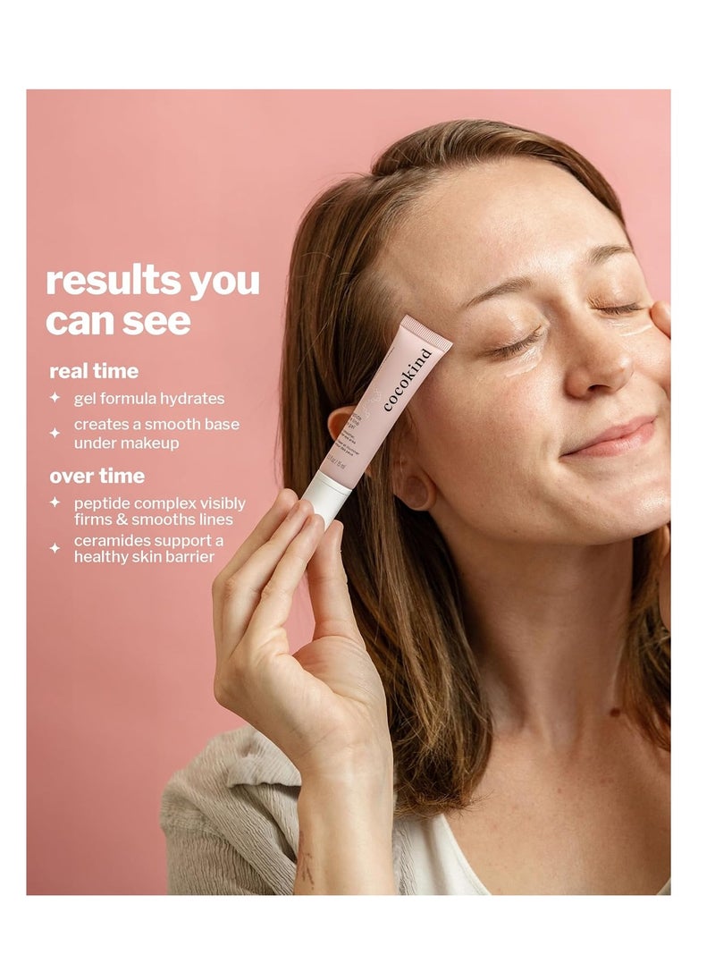 Cocokind Peptide Eye Gel, Lightweight and Hydrating Fine Line Treatment to Reduce Wrinkles, Made for Sensitive Skin, Fragrance Free, Cruelty Free, Vegan, .5oz