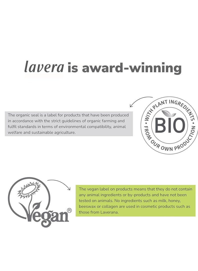 lavera® Anti-Aging Eye Cream with innovative natural composition of coenzyme Q10, Organic Jojoba Oil & Aloe Vera to actively fight wrinkles, fine lines & signs of skin aging for under eyes – 0.5 Oz