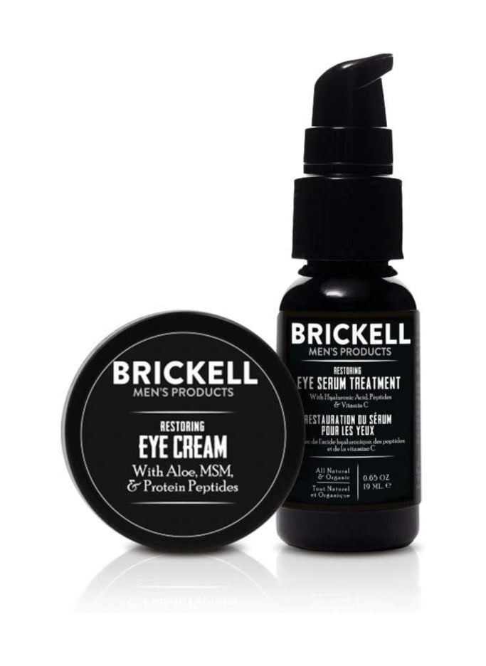 Restoring Eye Routine for Men, Eye Serum and Eye Cream for Men Unscented