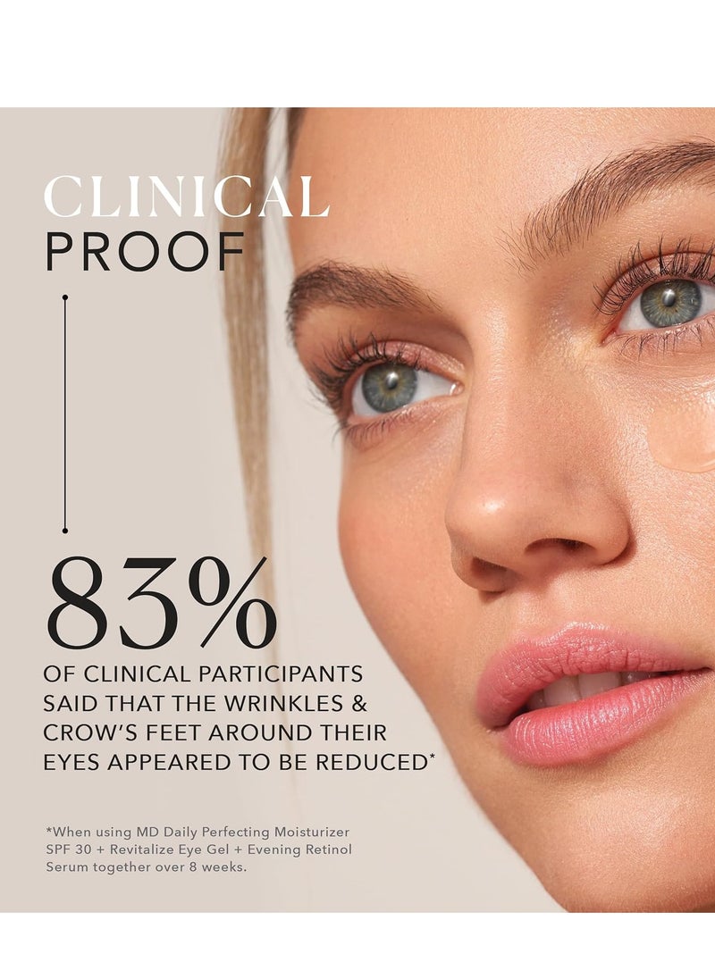 MDSolarSciences Revitalizing Eye Gel, Fine Line Treatment, Anti-Aging, Reduces Dark Circles, Puffiness, and Wrinkles, Firming Eye Treatment with Antioxidants and Hyaluronic Acid, 0.5 oz