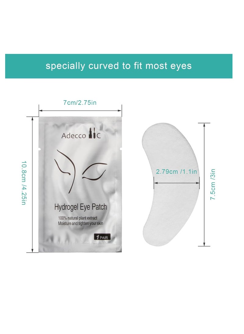 AHIER Eyepads Eyelash Extensions Lint Free, 100 Pairs Set Eye Pads for Lash Extensions, Hydrogel Eye Patch DIY False Eyelash Lash Extension Makeup Eye Gel Pad