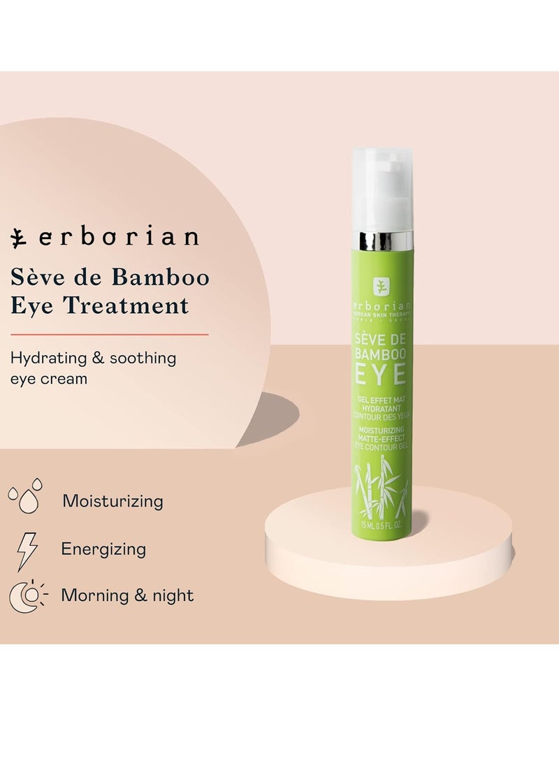 Erborian-Sève de Bamboo Eye- Hydrating & Moisturizing Eye Cream,Anti-Aging Eye Contour Gel treatment- Soothing & Visibly Reduces Signs of Fatigue,Fine Lines & Dark Circles- Korean Skincare- 0.5oz