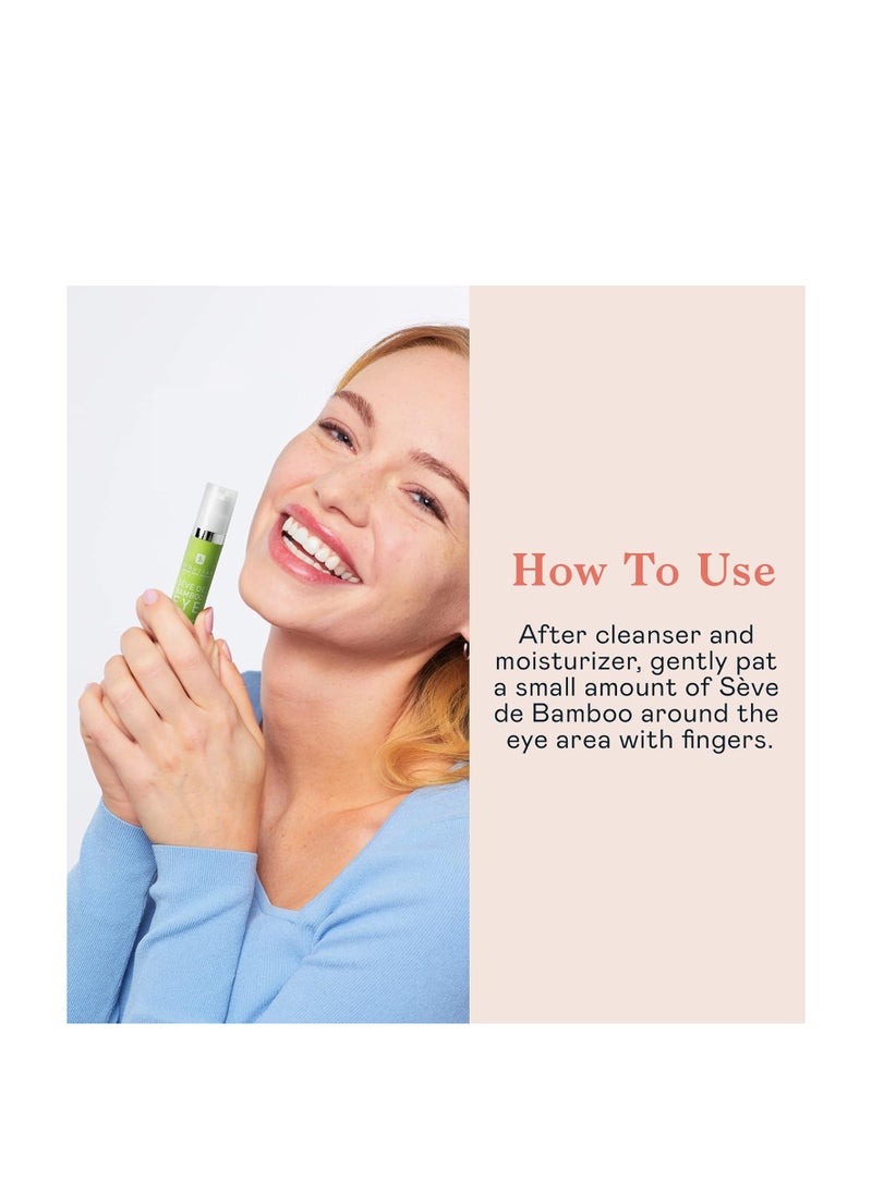 Erborian-Sève de Bamboo Eye- Hydrating & Moisturizing Eye Cream,Anti-Aging Eye Contour Gel treatment- Soothing & Visibly Reduces Signs of Fatigue,Fine Lines & Dark Circles- Korean Skincare- 0.5oz