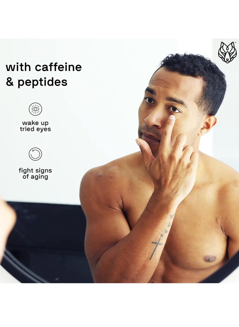 Black Wolf - Double Duty Glacier Eye Gel- 1 Fl Oz- Caffeine Improves the Appearance of Dark Circles and Under Eye Bags- Invigorating Glacier Formula Wakes Up Your Eyes, Great for Men