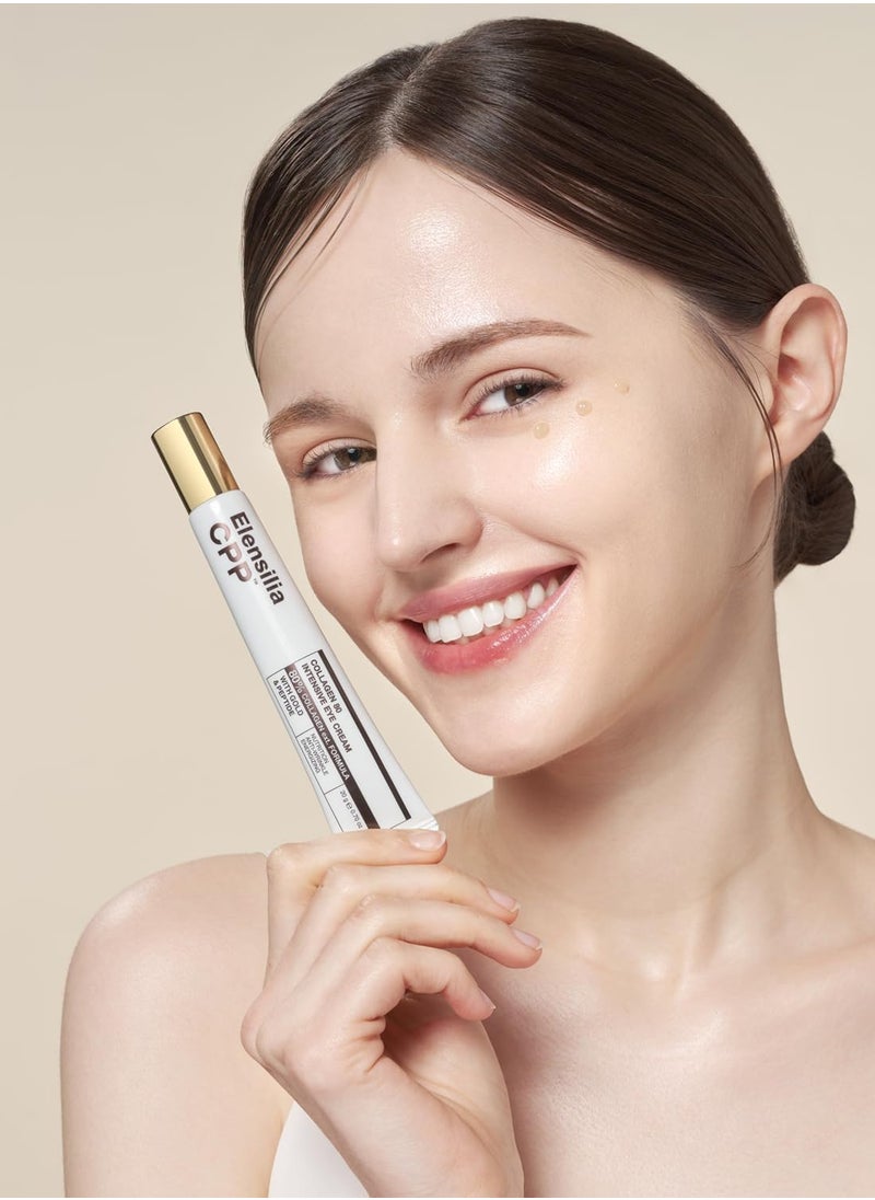 80% Collagen With Gold Peptides Eye Cream - Snail Secretion Filtrate + Matrixyl 3000 + Haloxyl For Wrinkles, Dark Circles, Moisturizer - Korean Skin Care, 0.7 fl.oz