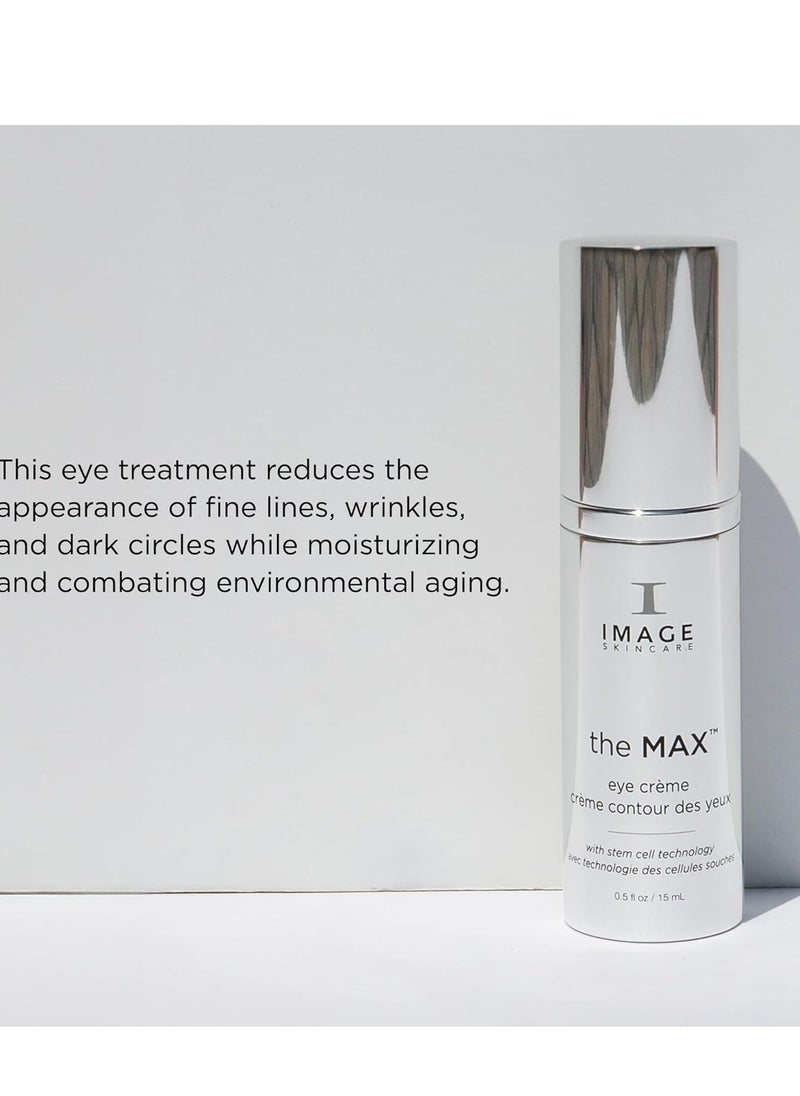 IMAGE Skincare, the MAX Eye Crème, Under Eye Cream to Reduce Appearance of Fine Lines and Puffiness for Brighter Looking Eye Area, 0.5 oz