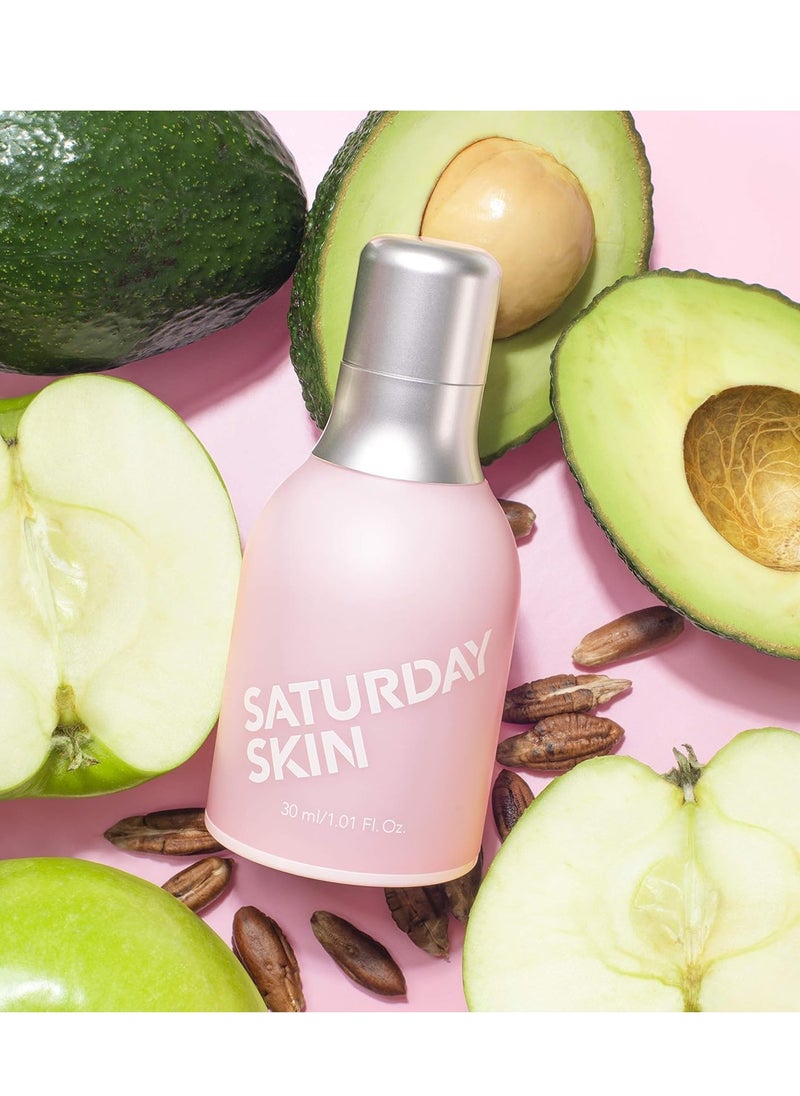 Saturday Skin Wide Awake Brightening Cream Illuminating Eye Cream for Wrinkles, Puffy Eyes+Dark Circles Lightweight, Moisturizing, Deeply Hydrates, Anti Aging Reduce Fine Lines 1.01 Fl Oz (30ml)