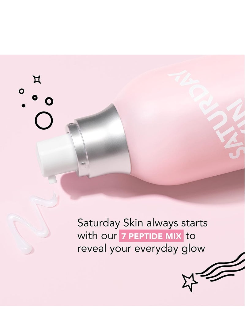 Saturday Skin Wide Awake Brightening Cream Illuminating Eye Cream for Wrinkles, Puffy Eyes+Dark Circles Lightweight, Moisturizing, Deeply Hydrates, Anti Aging Reduce Fine Lines 1.01 Fl Oz (30ml)