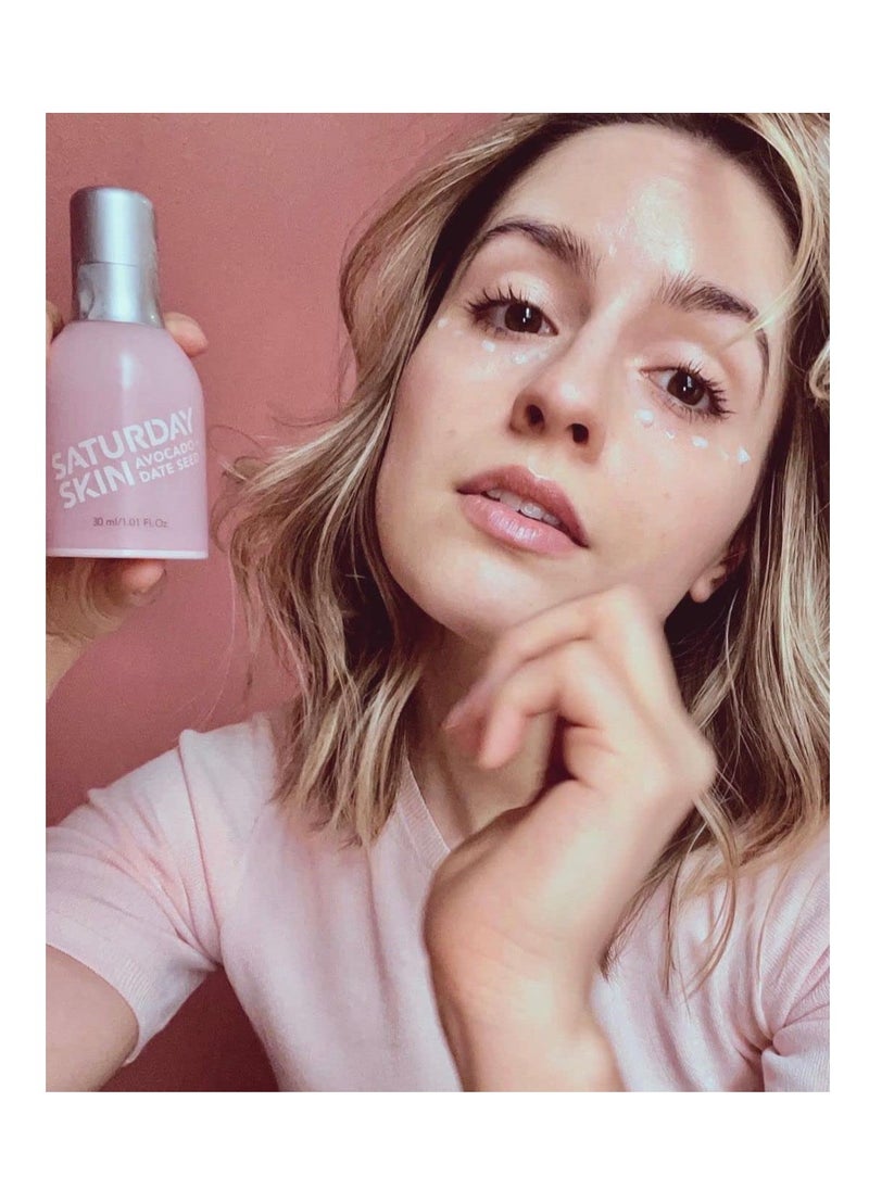 Saturday Skin Wide Awake Brightening Cream Illuminating Eye Cream for Wrinkles, Puffy Eyes+Dark Circles Lightweight, Moisturizing, Deeply Hydrates, Anti Aging Reduce Fine Lines 1.01 Fl Oz (30ml)