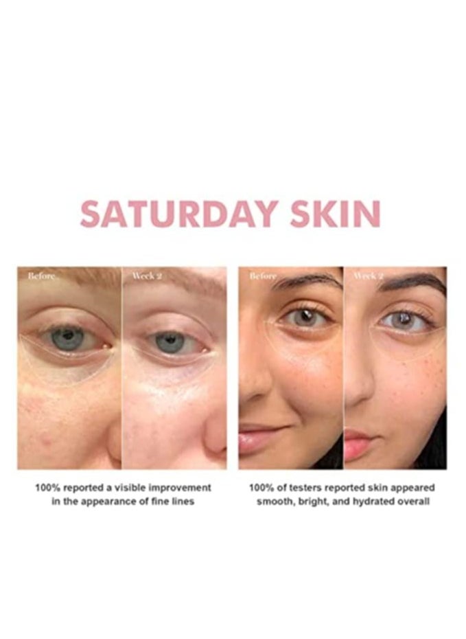 Saturday Skin Wide Awake Brightening Cream Illuminating Eye Cream for Wrinkles, Puffy Eyes+Dark Circles Lightweight, Moisturizing, Deeply Hydrates, Anti Aging Reduce Fine Lines 1.01 Fl Oz (30ml)