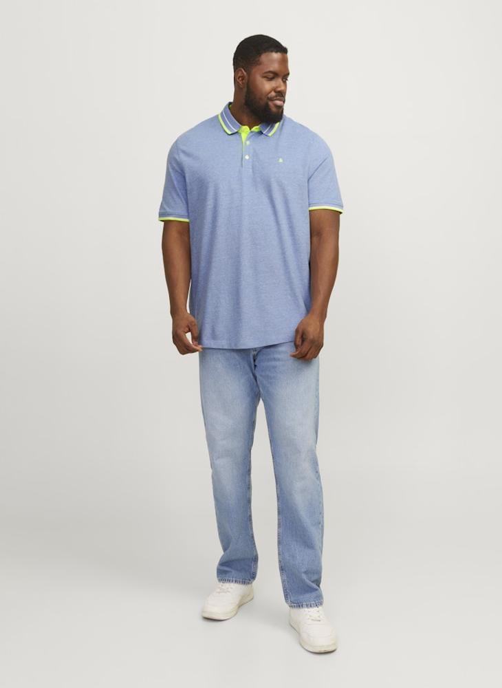 Plus Size Logo Print Polo Shirt