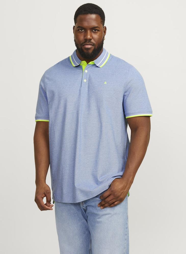 Plus Size Logo Print Polo Shirt