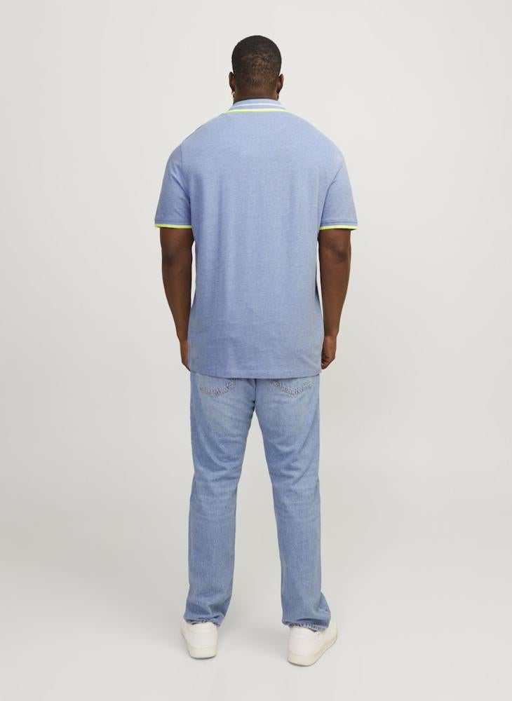 Plus Size Logo Print Polo Shirt
