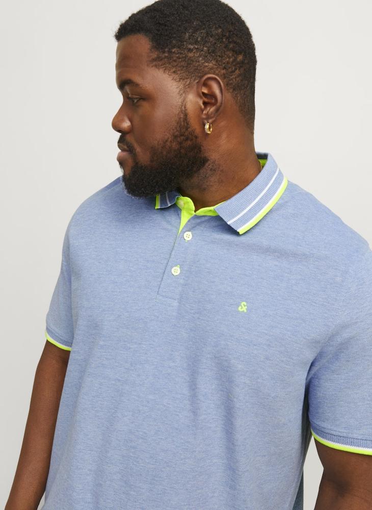 Plus Size Logo Print Polo Shirt