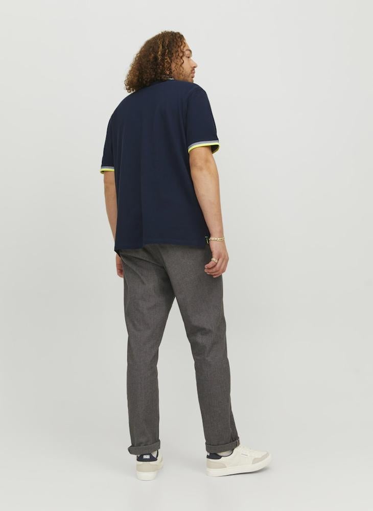 Plus Size Logo Print Polo Shirt