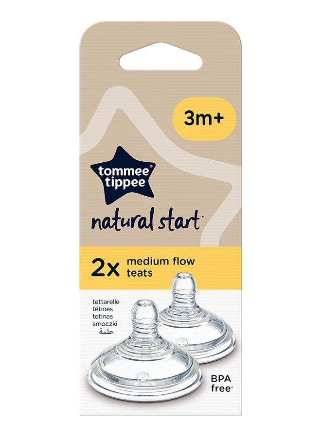 Closer To Nature Teats Medium Flow 2 Pack