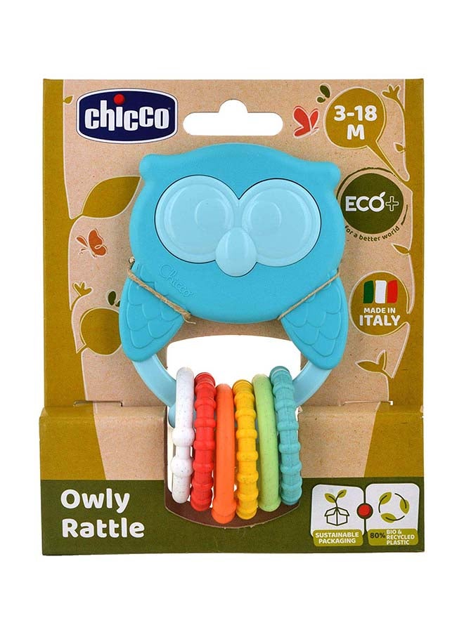 Eco+ Owly Plastic Rattle 3-18M
