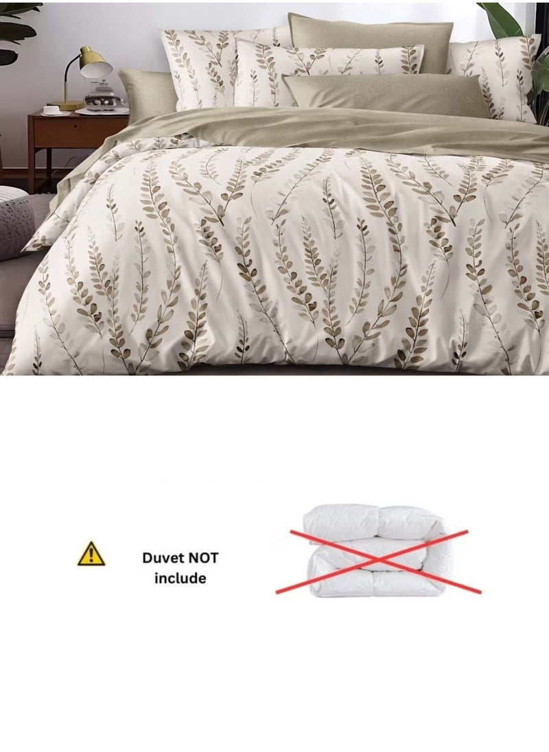 DUOMA duvet cover set , king size ,6pcs set with duvet cover 220*240cm and fit sheet and 4pcs pillowcases