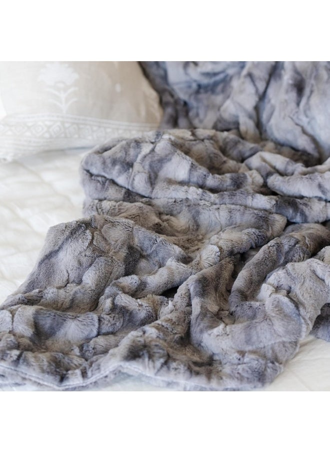 GRACED SOFT LUXURIES Oversized Softest Warm Elegant Cozy Faux Fur Home Throw Blanket 60