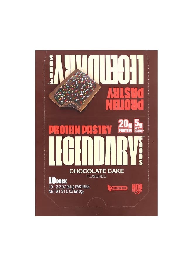Protein Pastry Chocolate Cake 10 Pack 2.2 oz 61 g Each