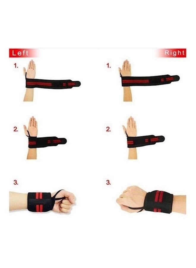 2-Piece Adjustable Sports Wrist Wraps Guard