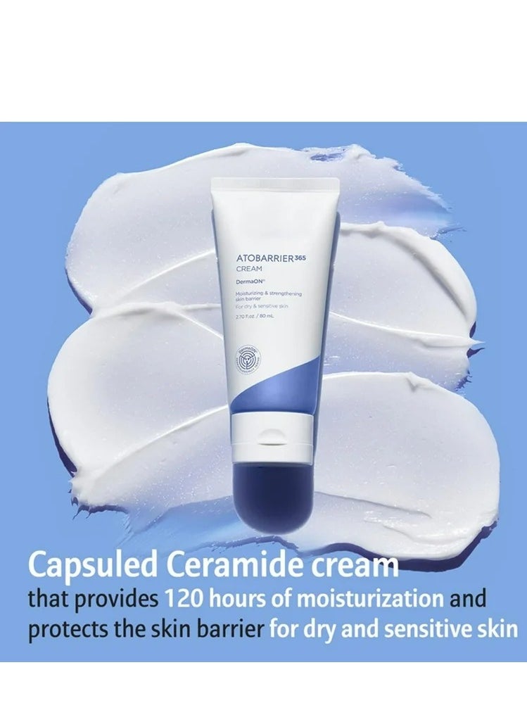 AESTURA ATOBARRIER365 CERAMIDE CREAM | Long Lasting Hydration Facial Moisturizer for Dry & Sensitive Skin | 80ml