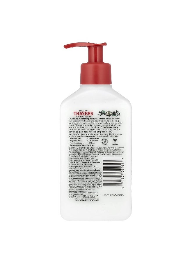 Thayers, Hydrating Milky Cleanser, Snow Mushroom, Fragrance Free, 8 fl oz (237 ml)