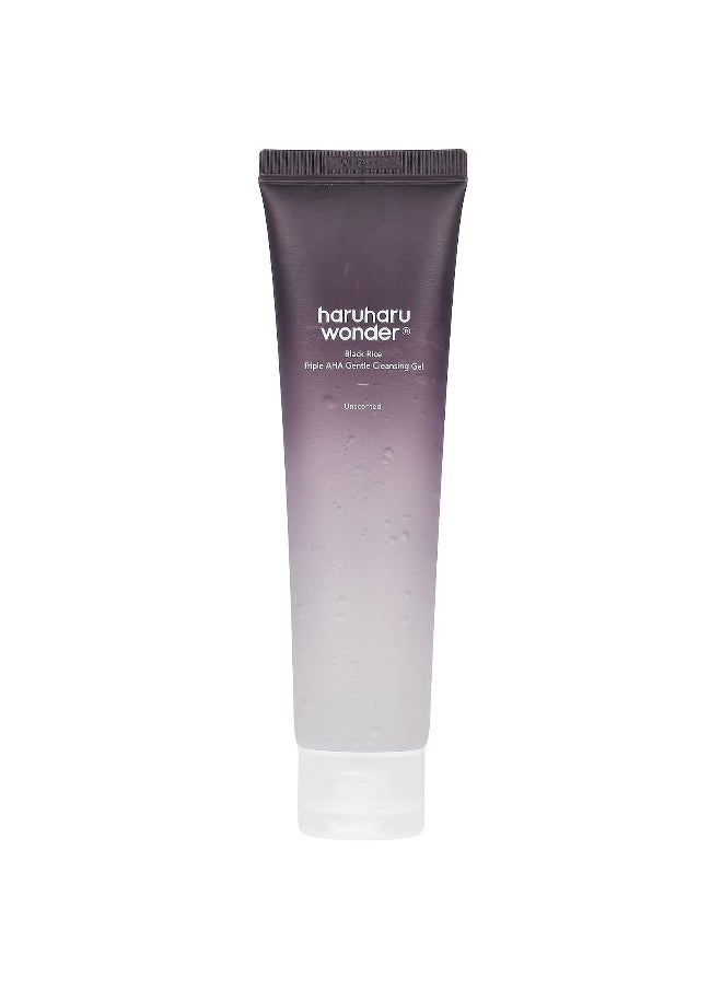 Haruharu, Wonder®, Black Rice Triple AHA Gentle Cleansing Gel, Unscented, 3.38 fl oz (100 ml)