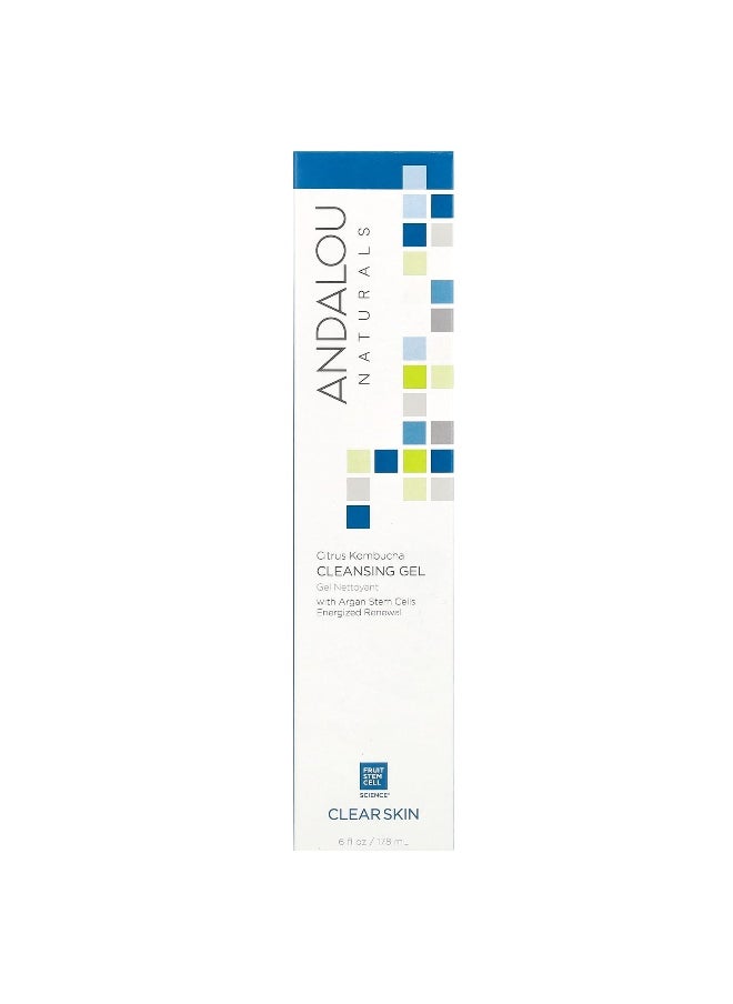 Andalou Naturals, Citrus Kombucha Cleansing Gel, Clear Skin, 6 fl oz (178 ml)