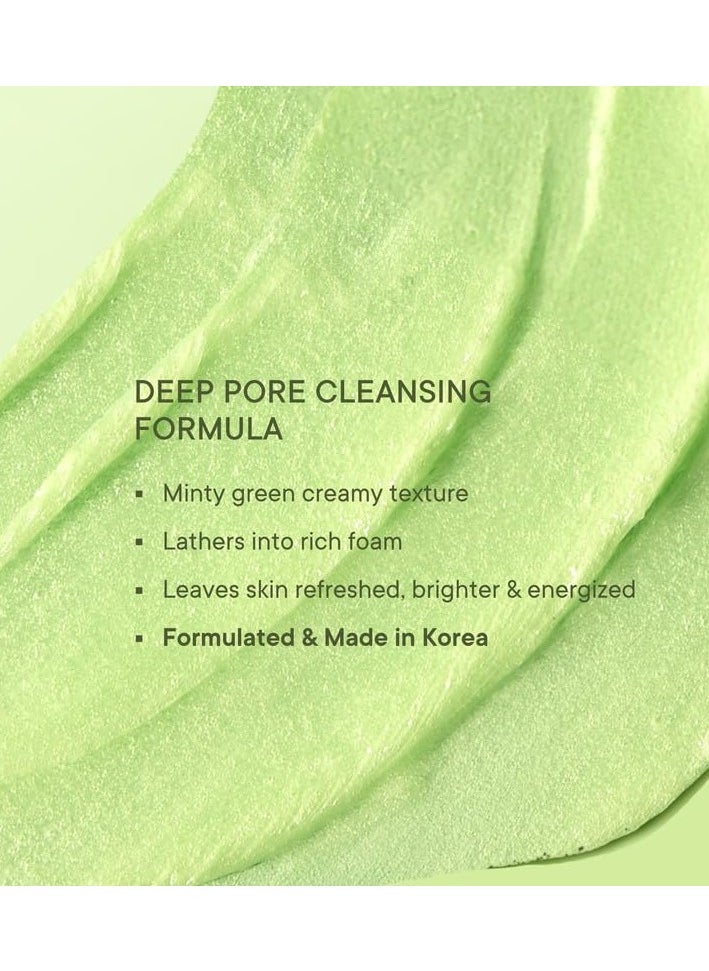 Pollution Rescue Cream Face Wash with Vitamin E & Avocado | Gently Exfoliates Skin to Revive Dullness | Rich Foamy Korean Cleanser | Made in Korea (100ml)