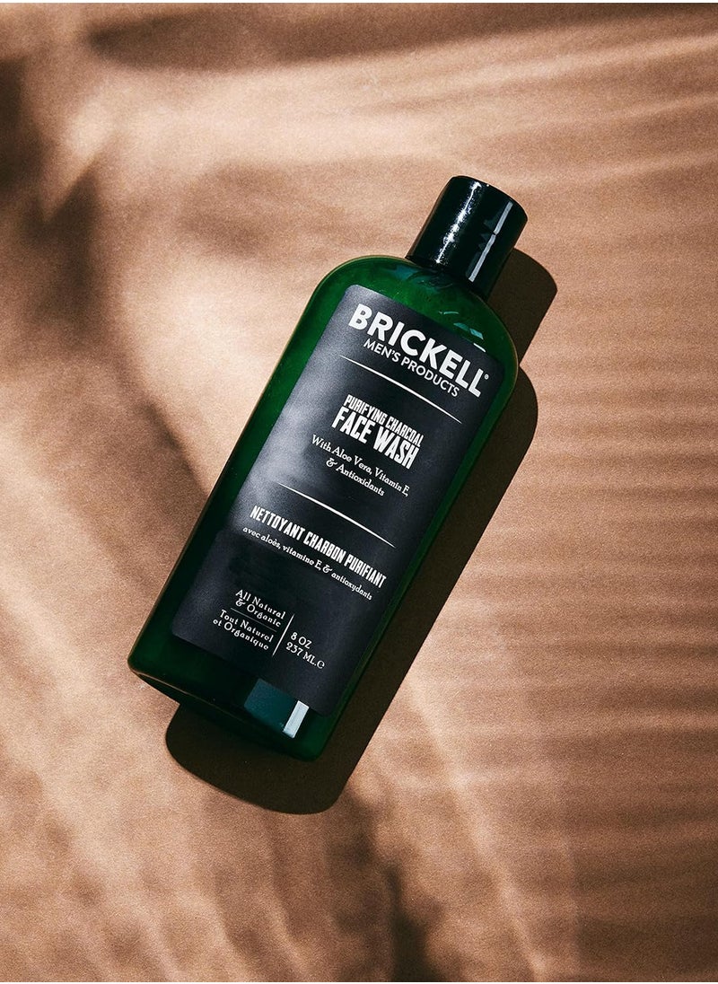 Purifying Charcoal Face Wash for Men 8 Ounce, Scented
