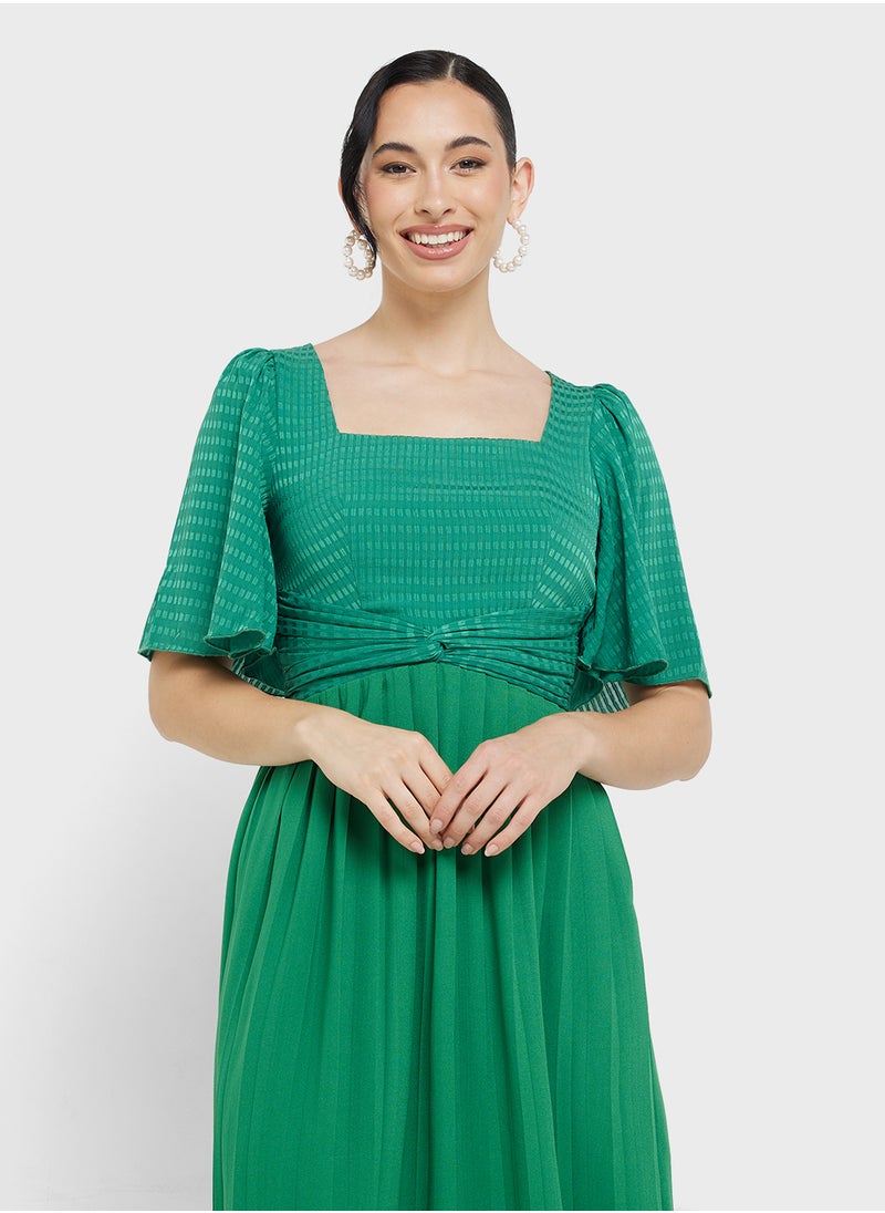 Flutter Sleeve Midi Dress