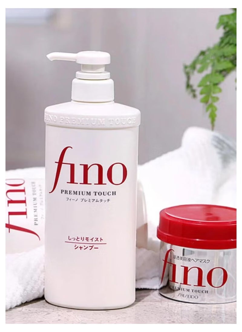 Shiseido Fitit Fino Premium Touch Moist Shampoo 550ml – Deep Moisturizing, Nourishing Shampoo for Dry and Damaged Hair