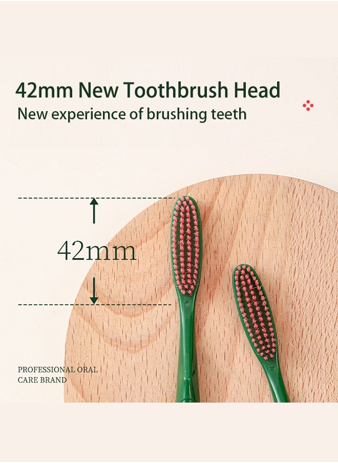 Extra Clean Toothbrush,Long head Bulk Toothbrush Pack, Adult Toothbrushes with Ergonomic Handle and Circular Cleaning Bristles, Helps Remove Surface Stains, 5 Pack