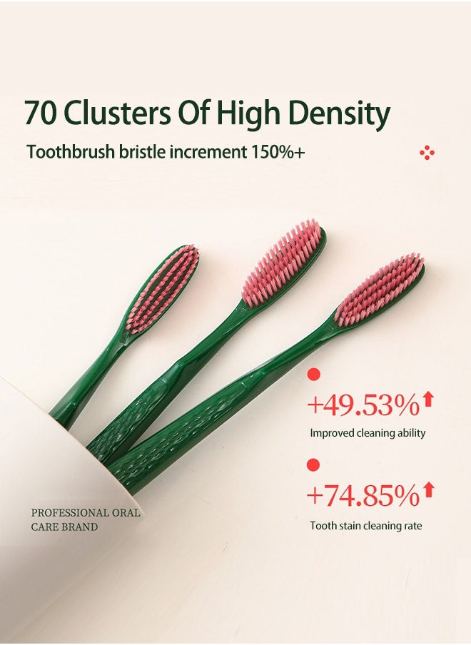 Extra Clean Toothbrush,Long head Bulk Toothbrush Pack, Adult Toothbrushes with Ergonomic Handle and Circular Cleaning Bristles, Helps Remove Surface Stains, 5 Pack