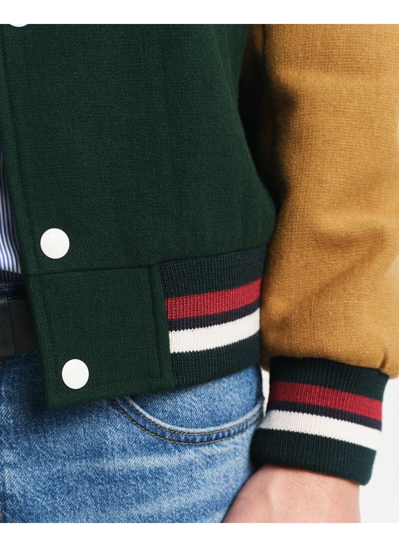 WOOL BLEND VARSITY JACKET