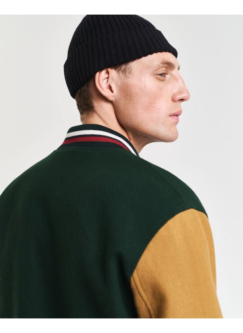 WOOL BLEND VARSITY JACKET