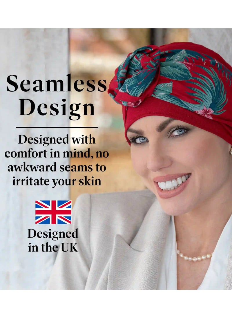 Mirabella Red Rose -  Luxury Bamboo Headwear for Women