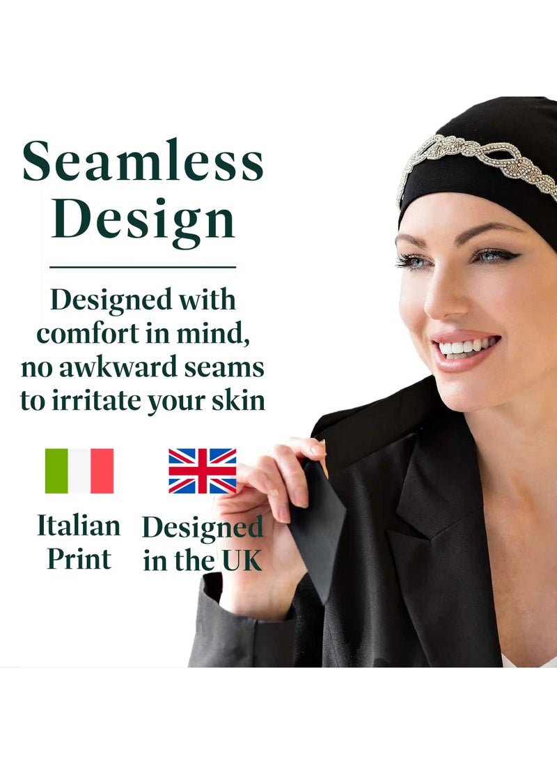 Yanna Black Diamond Plait -  Luxury Bamboo Headwear for Women