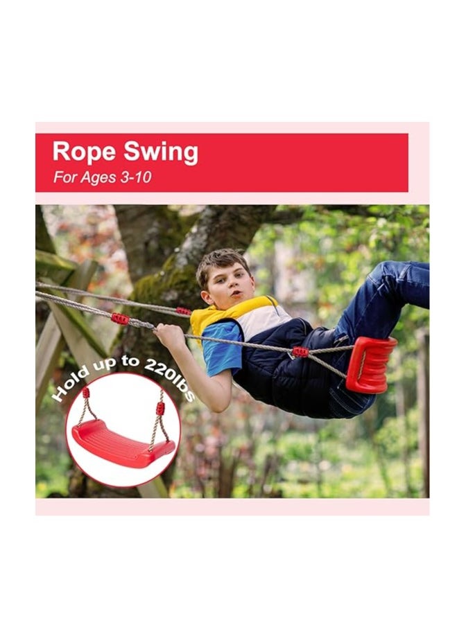 Kids Swing Seat, Outside Swing Seat Strong Tree Swing for Playground Backyard Holds 220lbs/100kg for 3-10 Years Kids Children