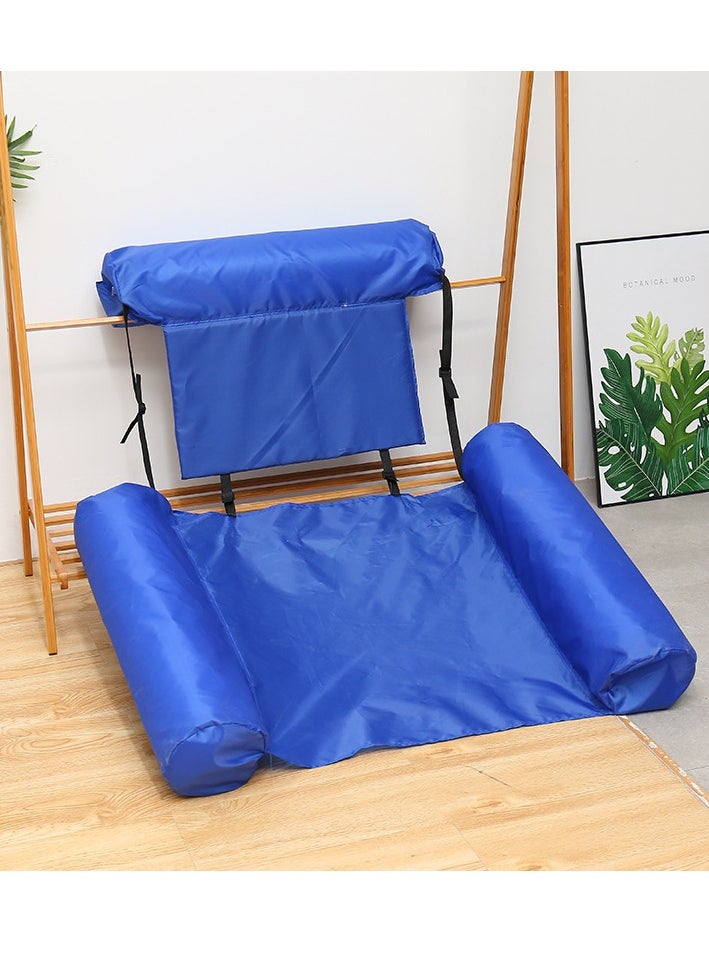 Inflatable Water Lounge Chair Float Bed Hammock Foldable Dual-Use Recliner Float