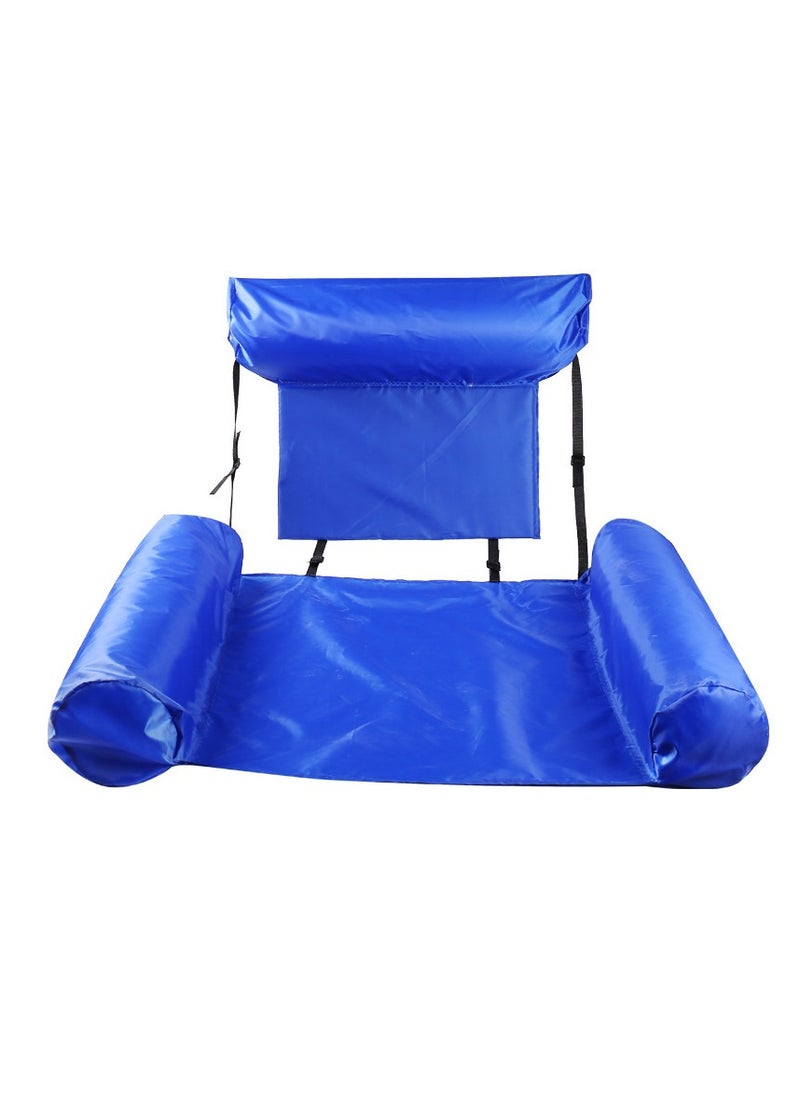 Inflatable Water Lounge Chair Float Bed Hammock Foldable Dual-Use Recliner Float