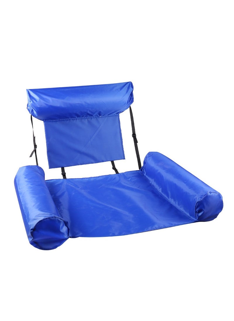 Inflatable Water Lounge Chair Float Bed Hammock Foldable Dual-Use Recliner Float
