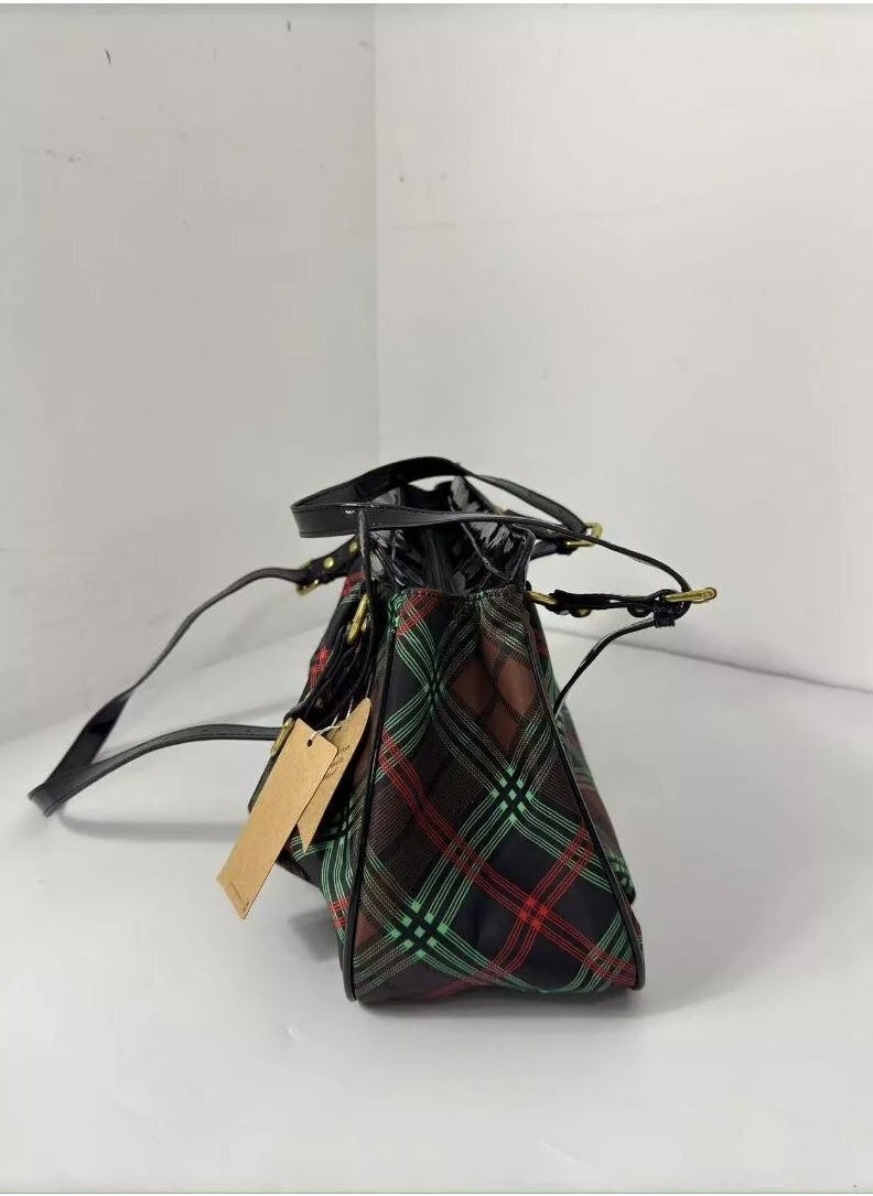 Tote bag plaid underarm bag