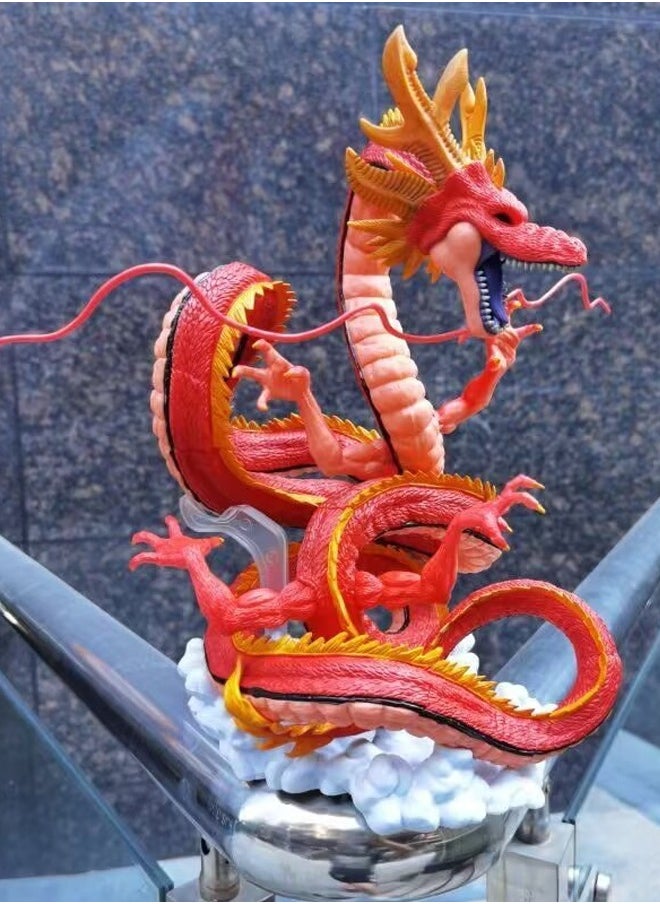 Dragon Ball Red Shen Long Action Figure Decorative Resin Sculpture Home Decor Statue, Art Figurine Home Ornament Decoration for Office, Living Room, Bedroom, Book Shelf, TV Cabinet, Desktop