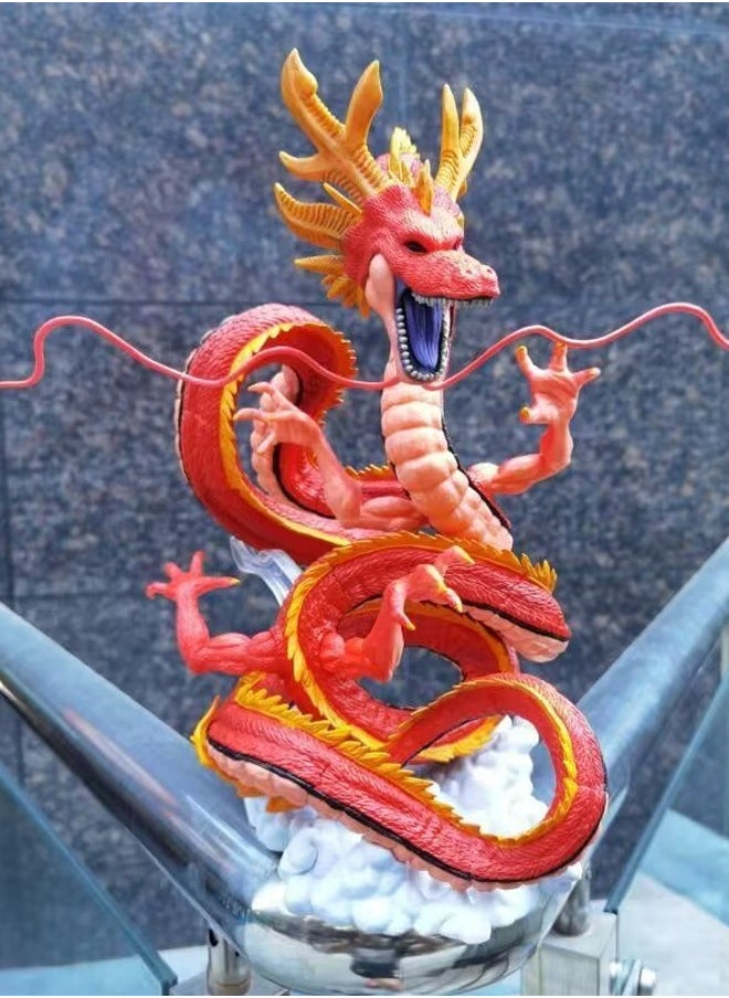 Dragon Ball Red Shen Long Action Figure Decorative Resin Sculpture Home Decor Statue, Art Figurine Home Ornament Decoration for Office, Living Room, Bedroom, Book Shelf, TV Cabinet, Desktop