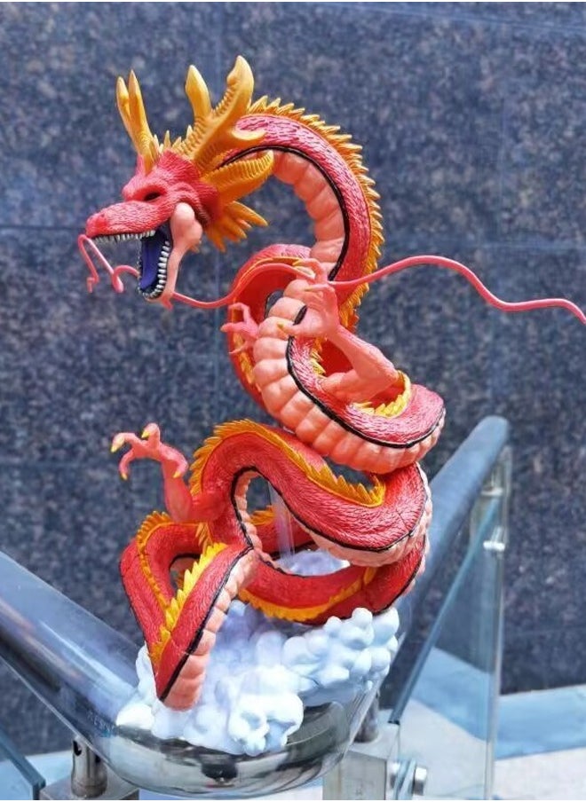 Dragon Ball Red Shen Long Action Figure Decorative Resin Sculpture Home Decor Statue, Art Figurine Home Ornament Decoration for Office, Living Room, Bedroom, Book Shelf, TV Cabinet, Desktop