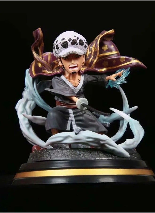 One Piece Trafalgar D. Water Law Action Figure Decorative Resin Sculpture Home Decor Statue, Art Figurine Home Ornament Decoration for Office, Living Room, Bedroom, Book Shelf, TV Cabinet, Desktop